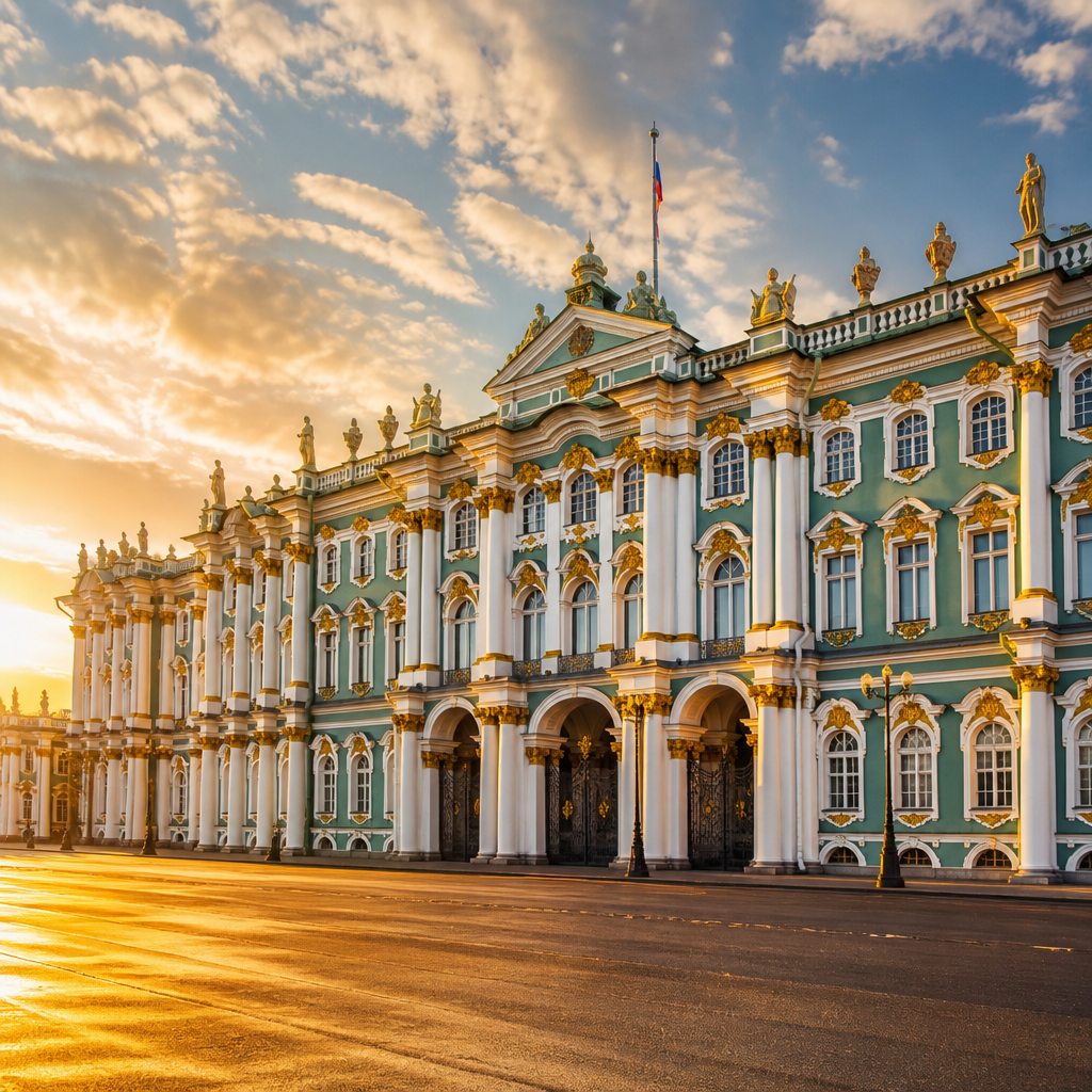 Prunkvolle Fassade der Hofburg Wien mit barocker Architektur im warmen Abendlicht